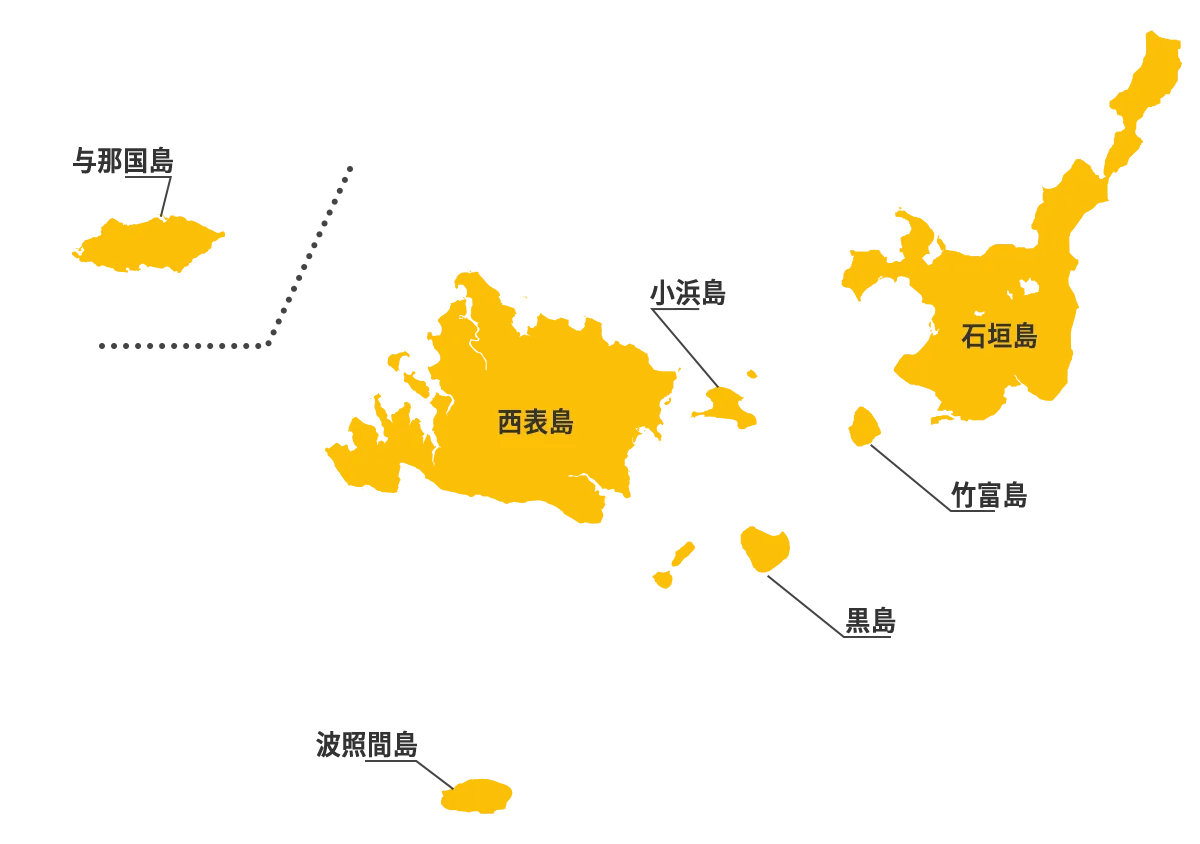 八重山諸島 石垣島 離島 地図