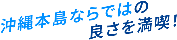 沖縄本島ならではの良さを満喫！