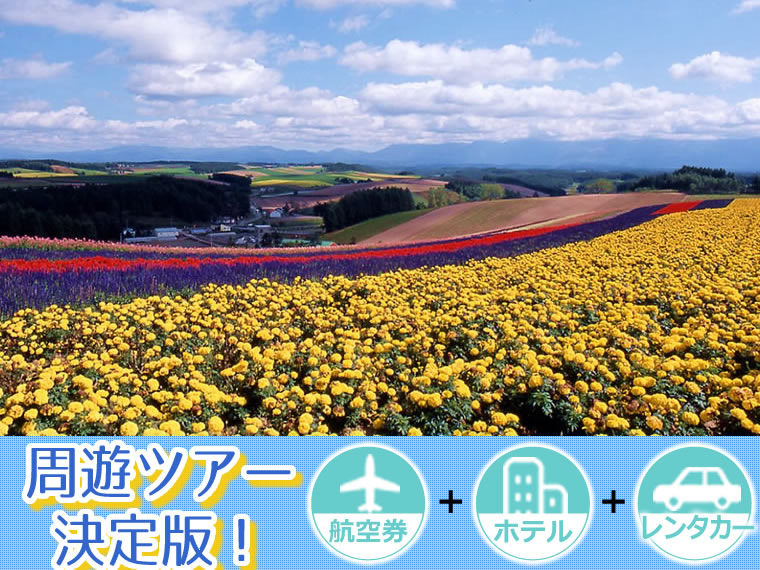 【5~11月出発】周遊ツアー決定版!ANAで行く北海道!選べるフライト&ホテル・レンタカー付・関西発 2泊3日