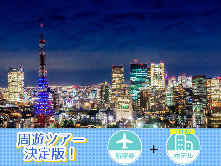 東京・横浜・千葉周遊ツアー決定版!ANAで行く選べるフライト&ホテル(1泊付)・九州発 1泊6日 延泊延長OK!