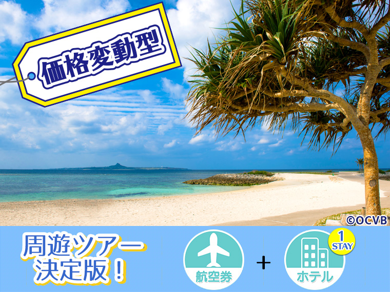 【変動】ANAで行く沖縄本島フリーチョイス!ホテル1泊付・関東発 1泊6日 延泊延長OK!