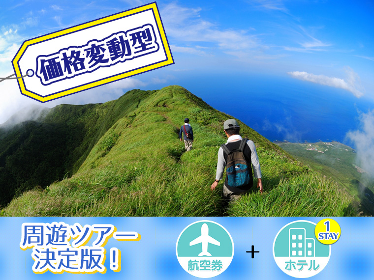 【変動】ANAで行く八丈島フリーチョイス!ホテル1泊付・関東発 1泊3日 延泊OK!